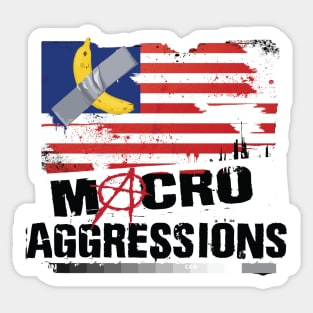 Macroaggressions Logo Square Sticker